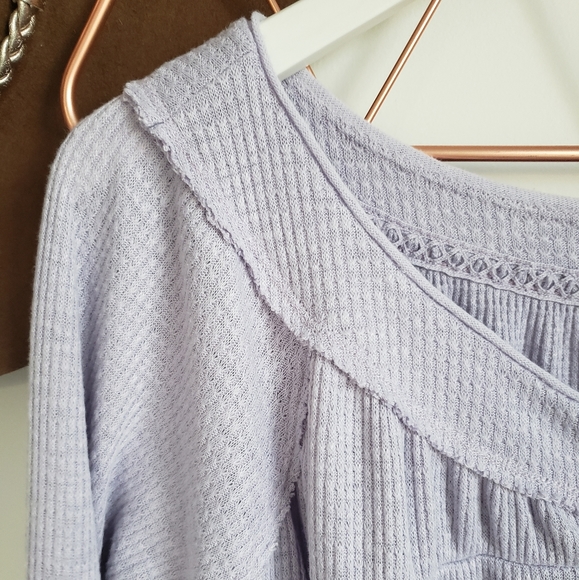 Free People, We the Free Must Have Lilac Henley, S - Picture 6 of 8